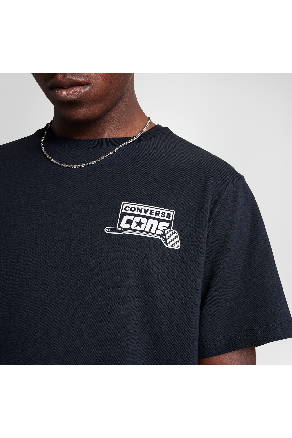 Converse Loose Fit Erkek Siyah T-Shirt görsel 4
