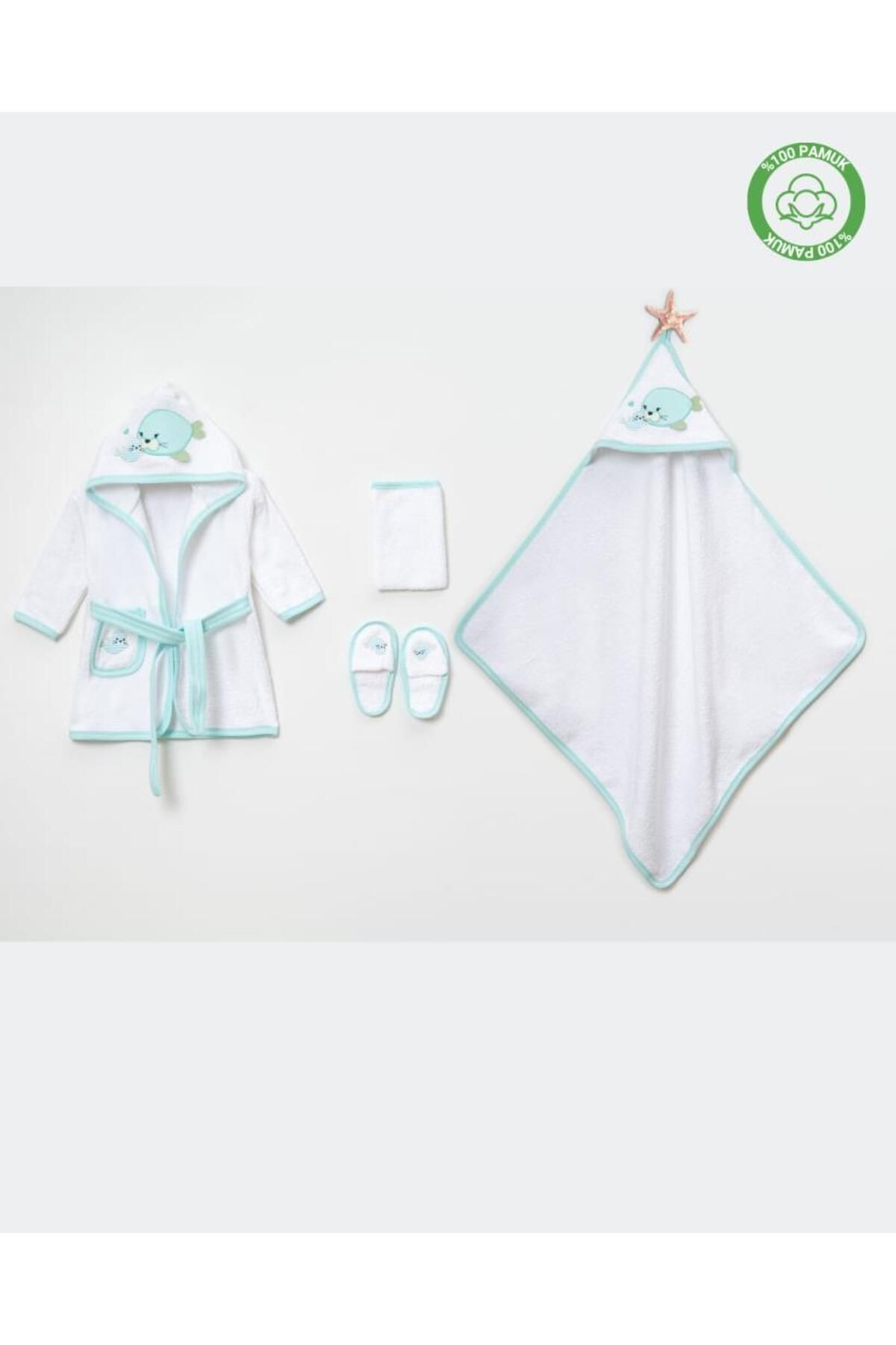 ankibaby Balinalı Bornoz Takımı (1-2 Yaş)