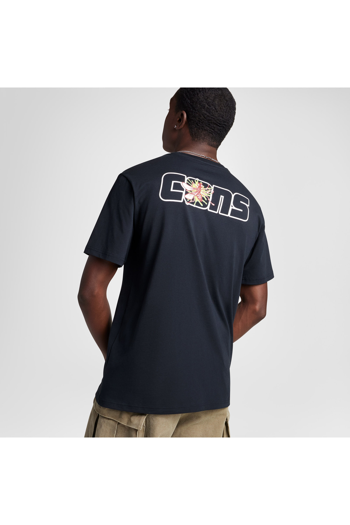 Converse Loose Fit Erkek Siyah T-Shirt görsel 3