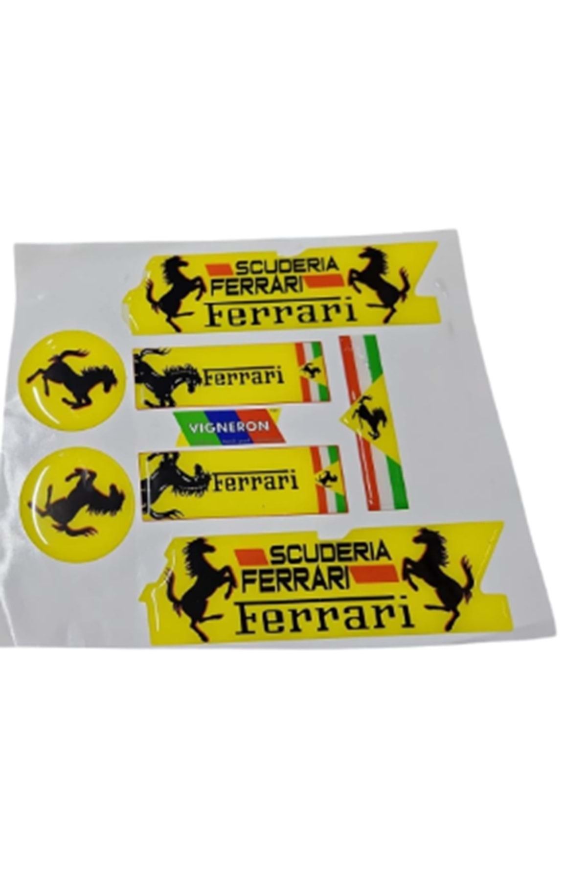 Yerli FERRARİ SARI DAMLA SET 6 PARÇA