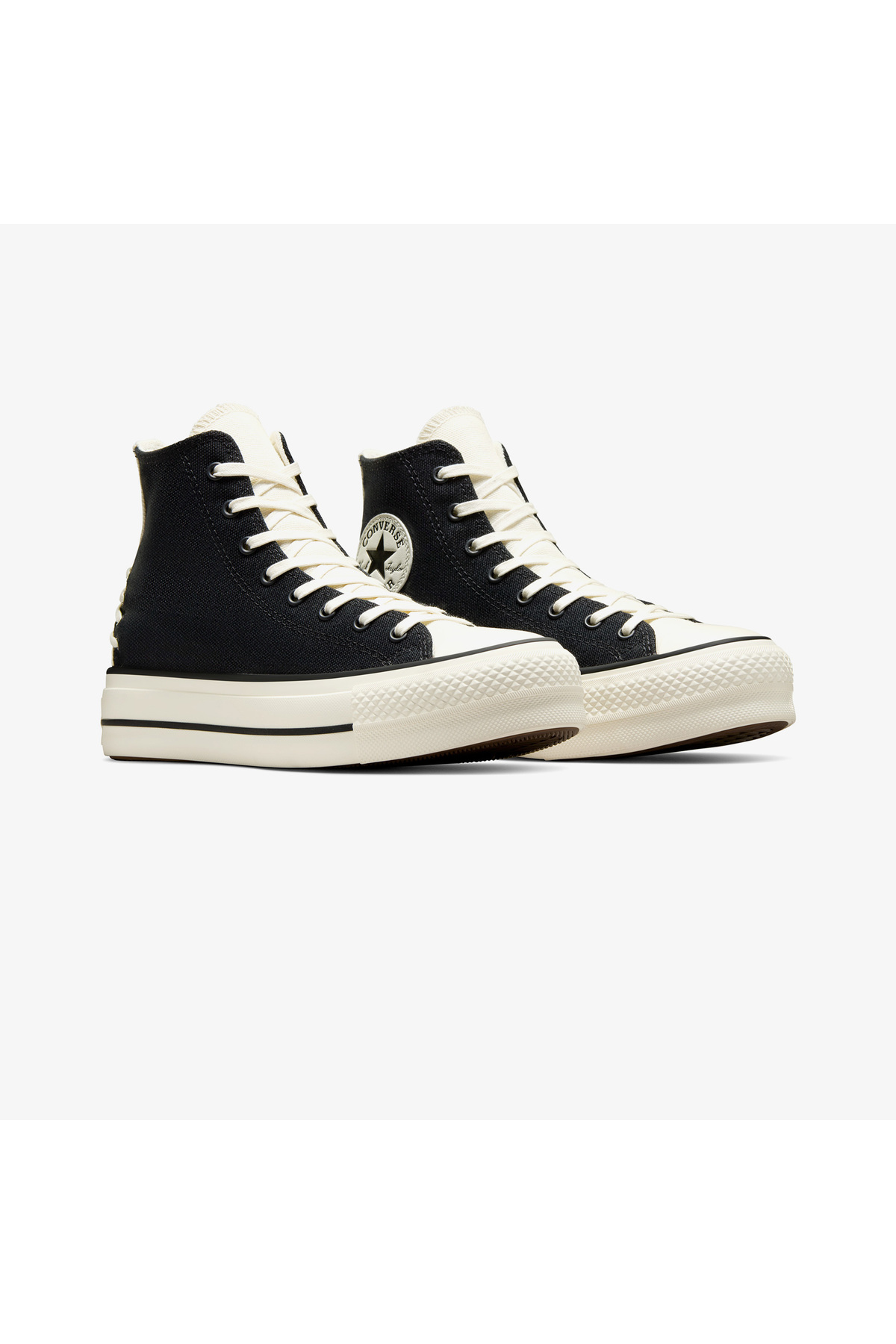 Converse  Chuck Taylor All Star Crafted Laces Lift Unisex Siyah Platform Sneaker - Görsel 2