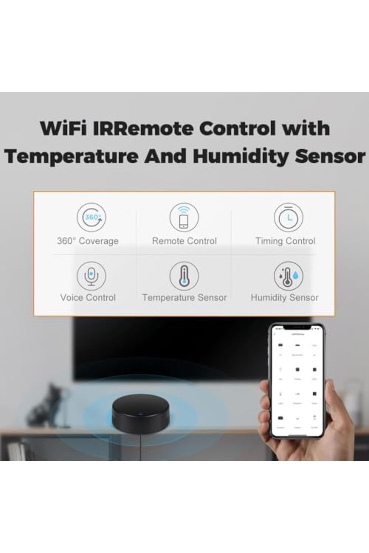 Generic-UanTii Tuya Smart IR Remote Control with Temperature Humidity, WiFi Universal Remote Controller, Sma 8