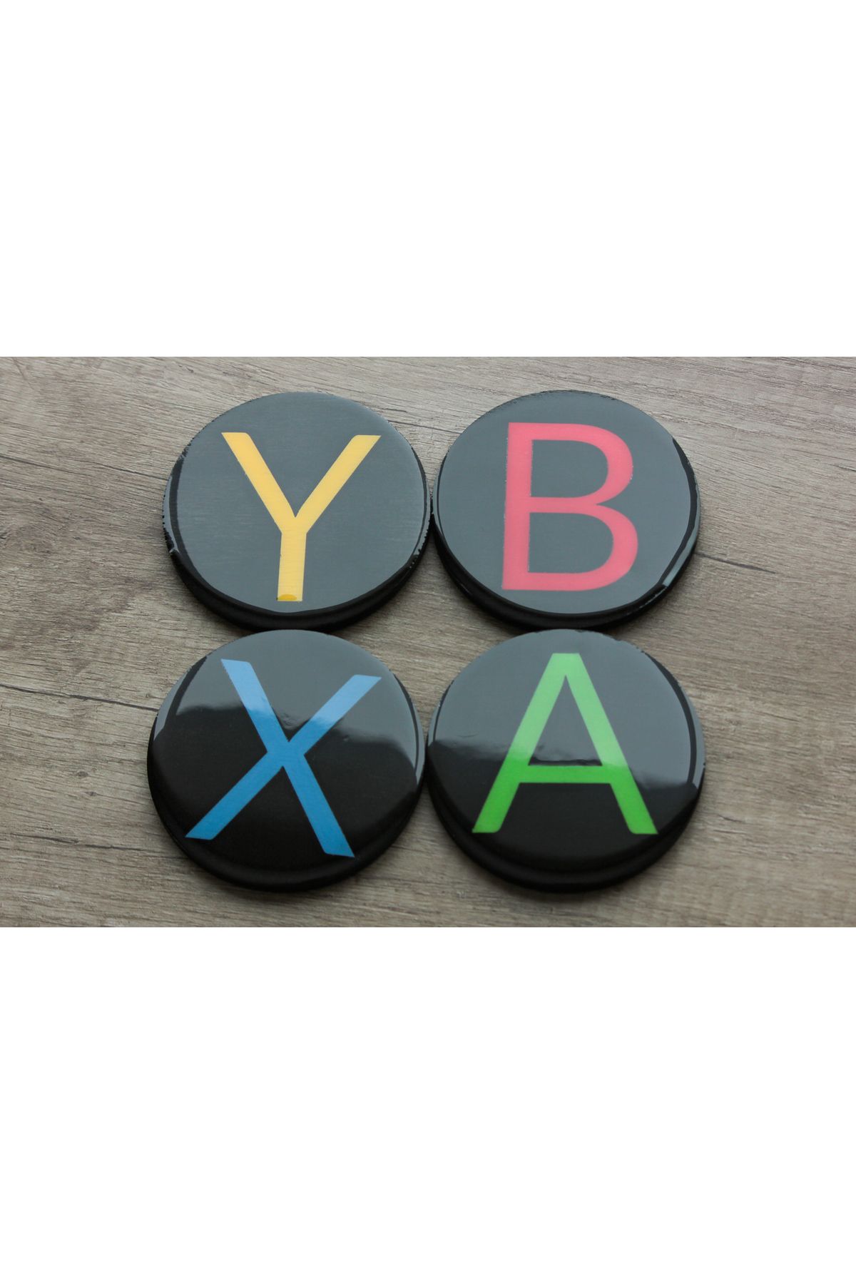 ylndesign Wood&Craft Xbox Temalı El Boyaması ve Epoksi Kaplamalı Bardak Altlıkları