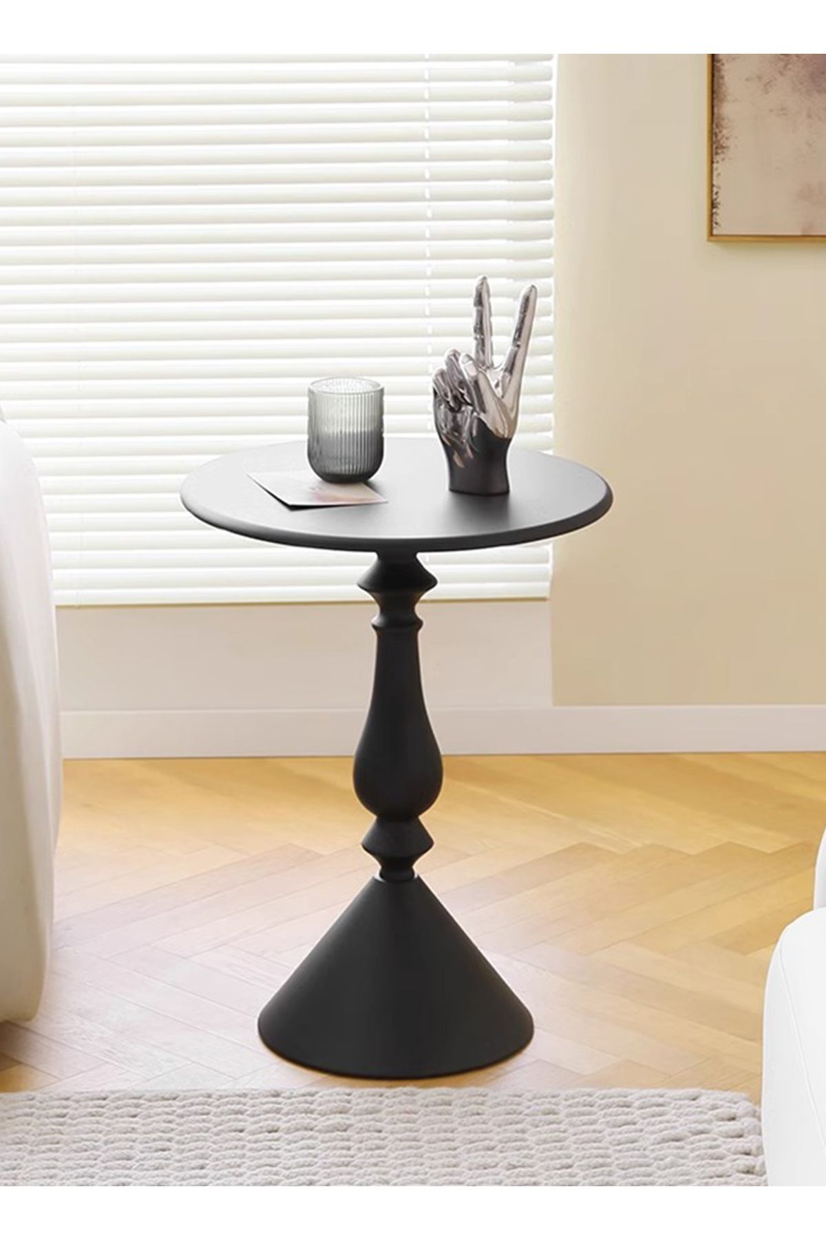 sharpdo-Ins Style Sofa Side Table Coffee Table, Mini Small Round Table Removable 28*40*58CM 4