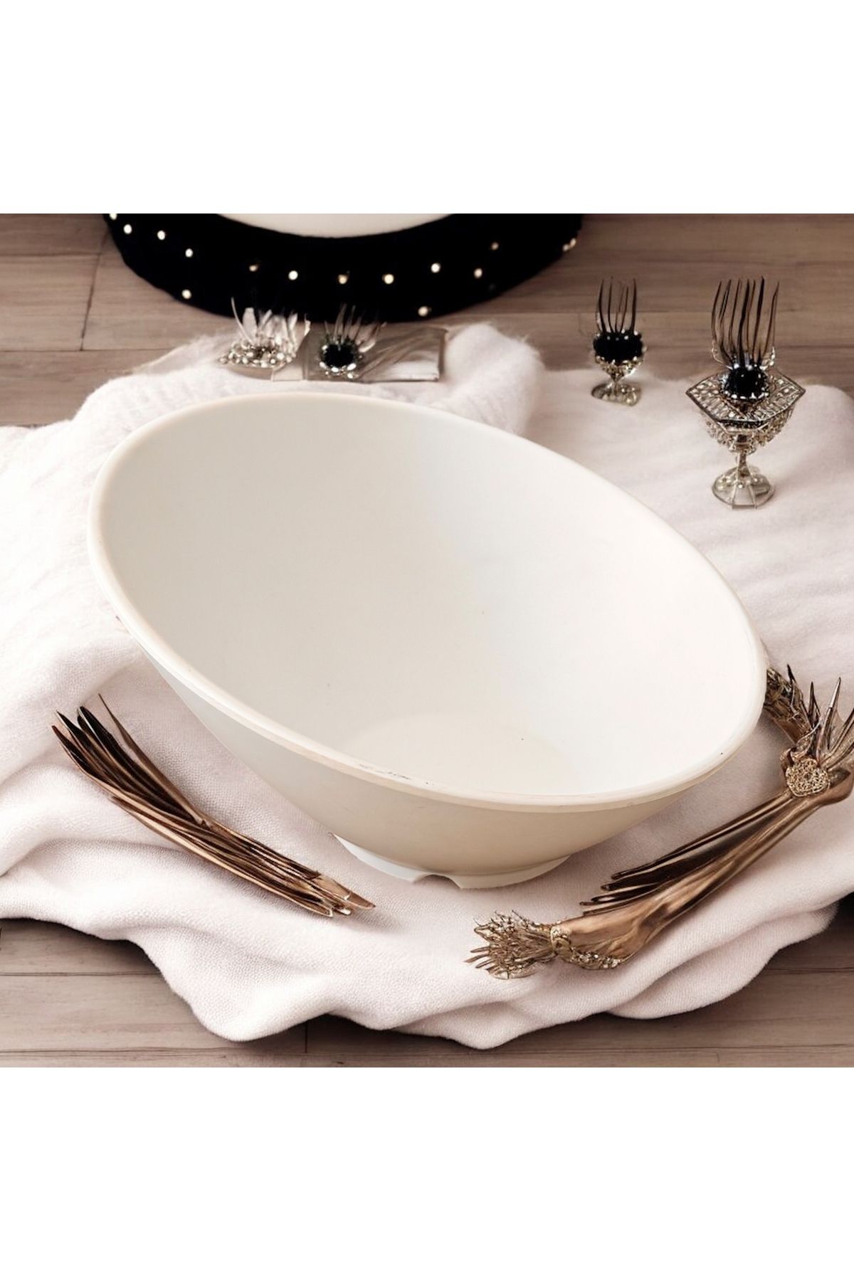 BARITCIOGLU Çükür tabak kase Makarna Salata tabağı Büyük boy 28cm