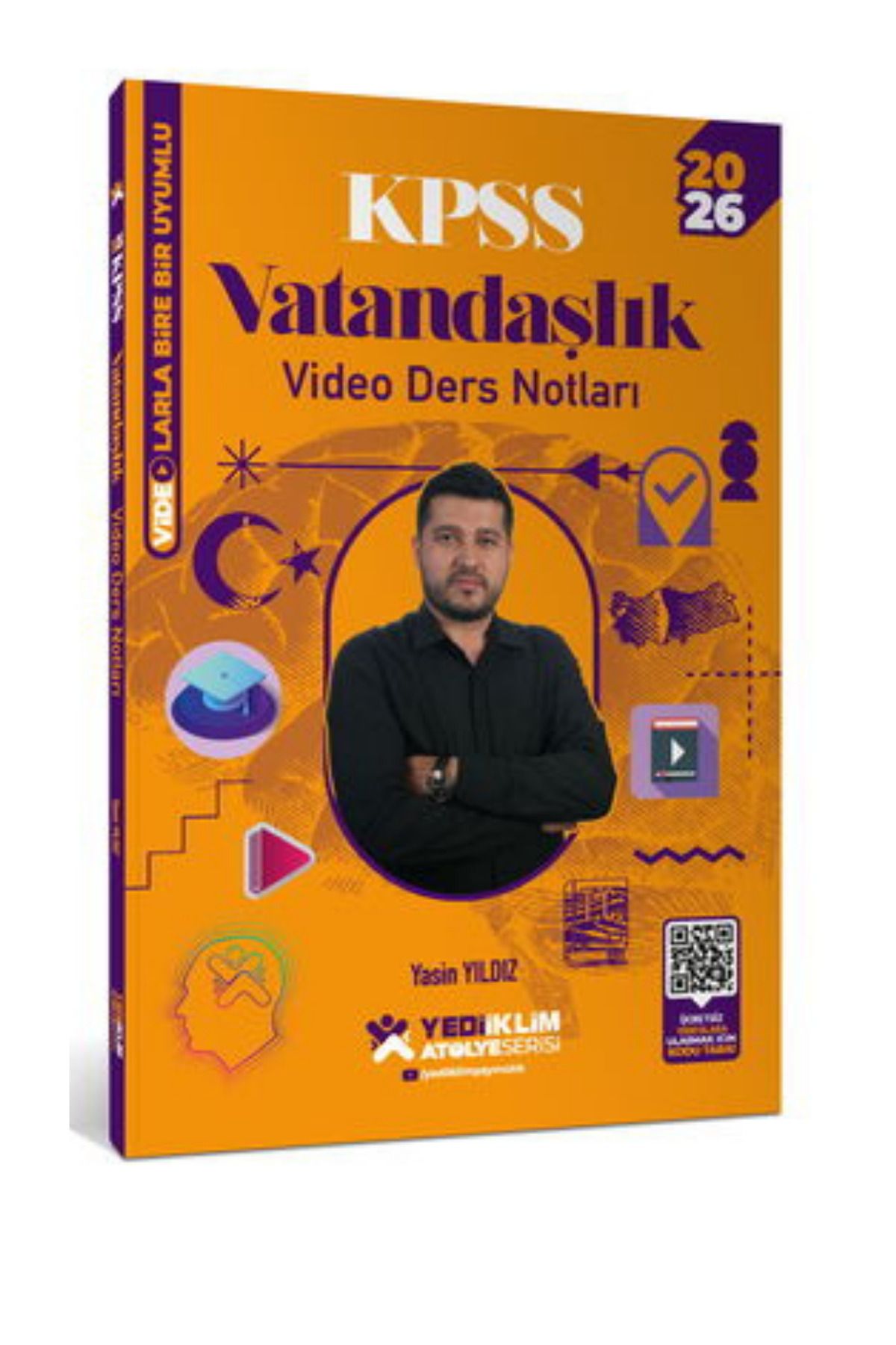 Yediiklim Yayınları 2026 KPSS Atölye Serisi Genel Kültür Vatandaşlık Video Ders Notları-Yasin YILDIZ-YEP YENİ