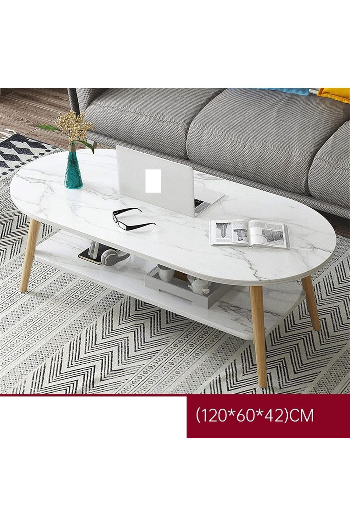 Generic-Coffee End Table, Nightstand, Industrial End Table Sofa Side Table Small Circle Table With 2-tier St 5