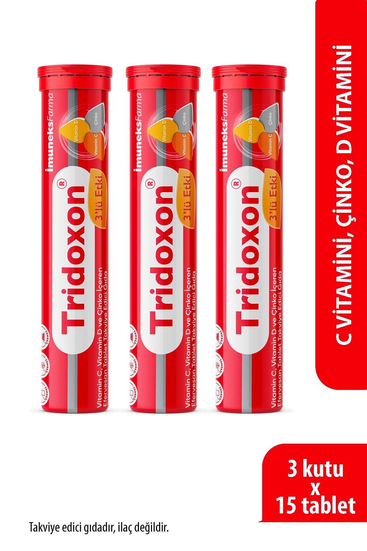 Imuneks Farma Tridoxon 15 Efervesan Tablet x 3 Adet