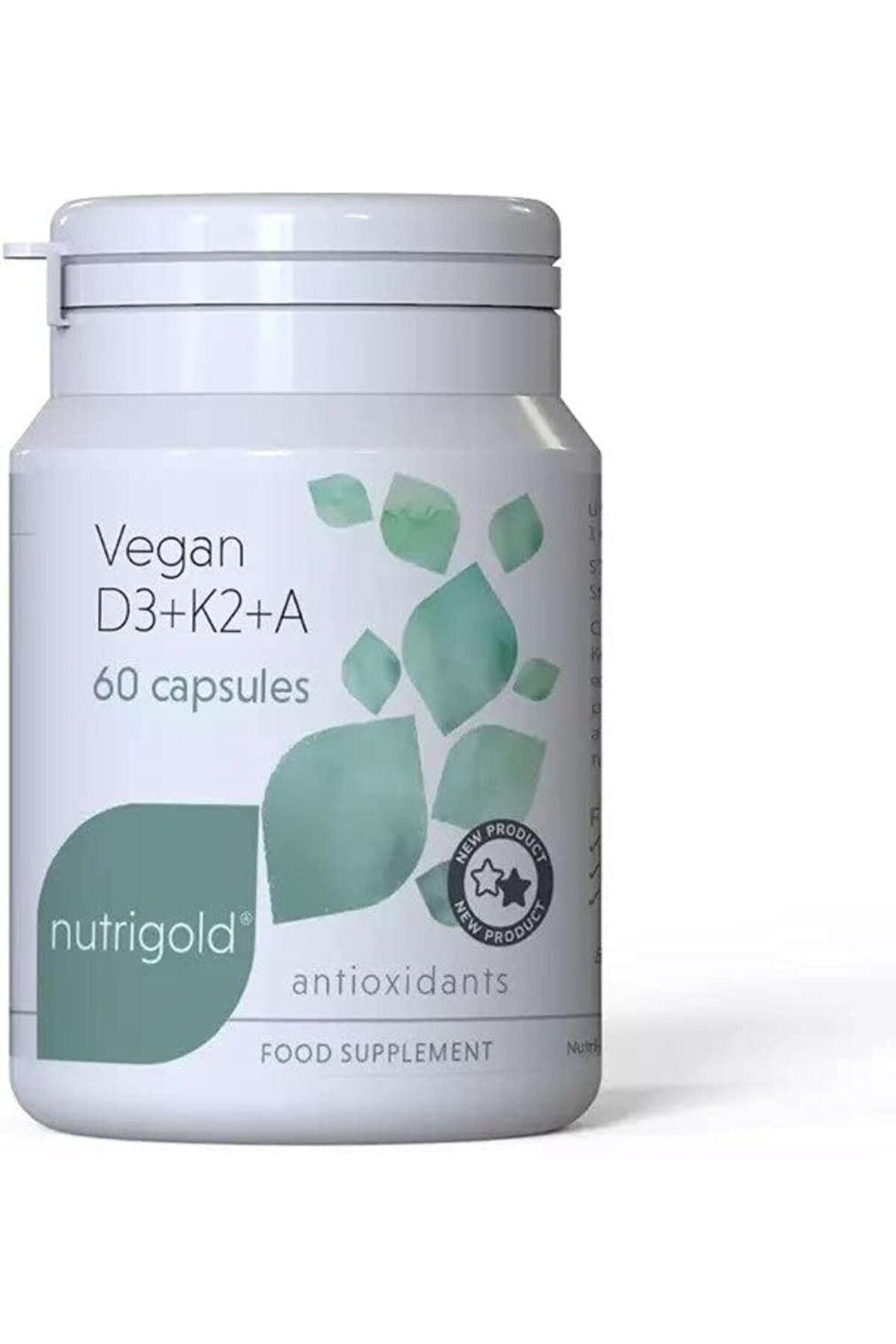 Nutrigold-Vegan D3+K2+A x 60 capsules 1