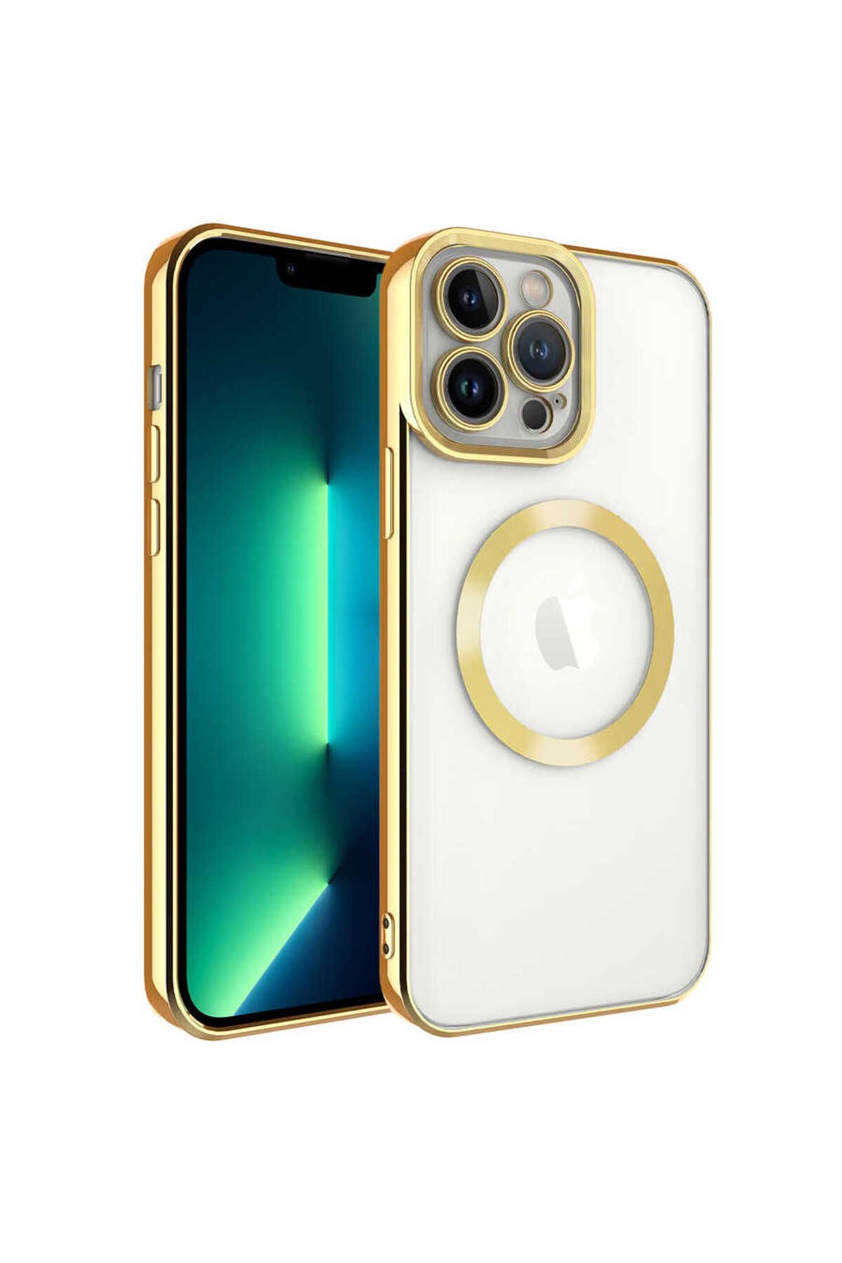 halkhouse İphone 13 Pro Kılıf Magsafe Wireless Şarj Özellikli Renkli İnce Silikon Setro Silikon