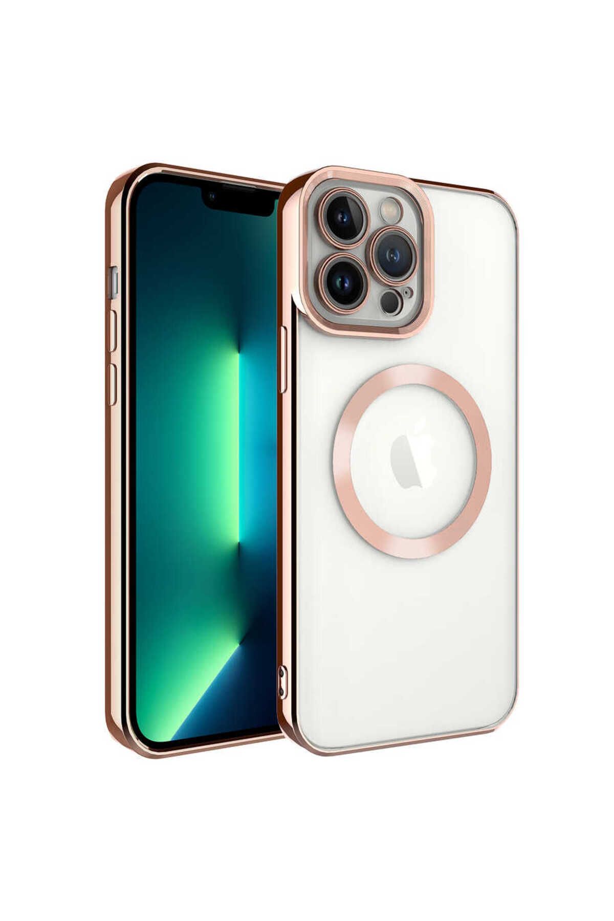 halkhouse İphone 13 Pro Kılıf Magsafe Wireless Şarj Özellikli Renkli İnce Silikon Setro Silikon