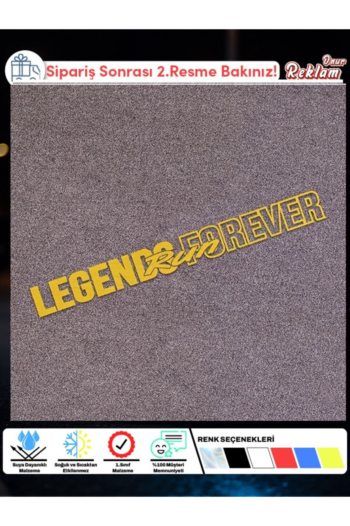 Onur Reklam Legends Forever Yazılı Araba Stickerı – Kırmızı Yazı | Suya Dayanıklı 1. Sınıf Malzeme