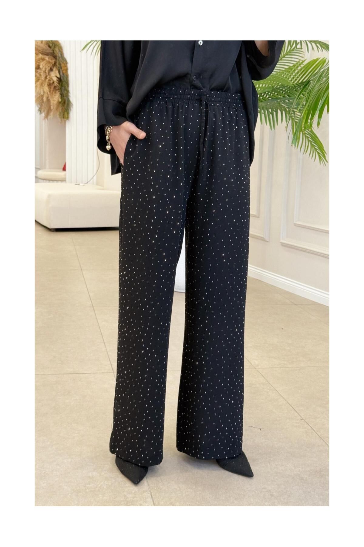 Hare Butik LAYALİ TAŞ DETAYLI PANTOLON