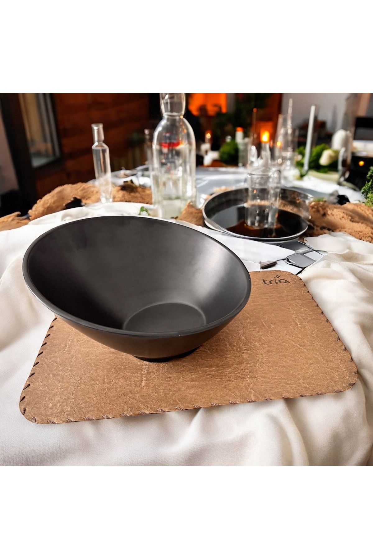 BARITCIOGLU Makarna Salata tabağı Çükür tabak kase büyük boy 28 cm