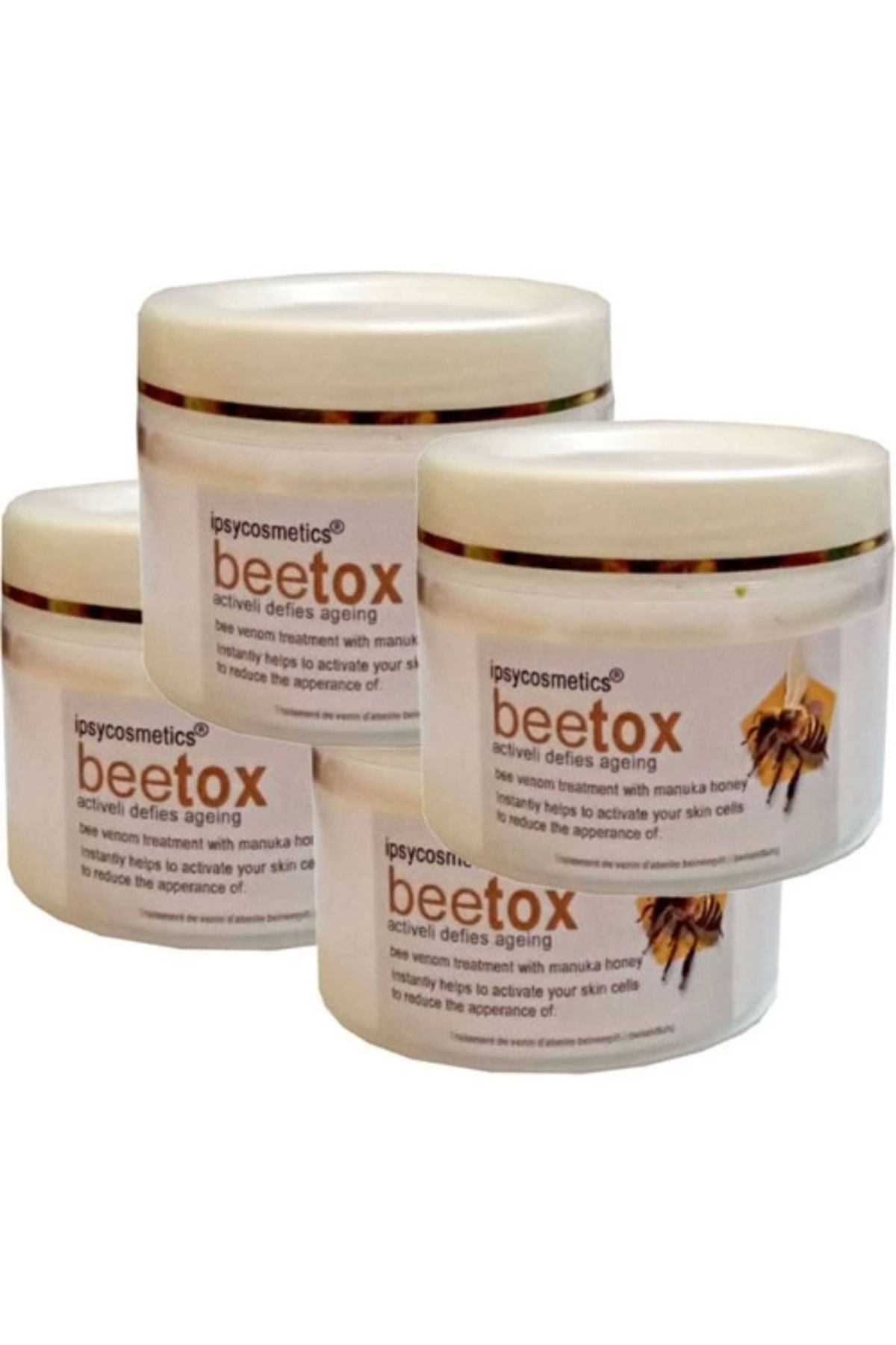 Vemora İpsycosmetics Beetox Doğal Arı Özü - Yüz Cilt Dekolte Boyun Kremi 100 ml x 4 adet