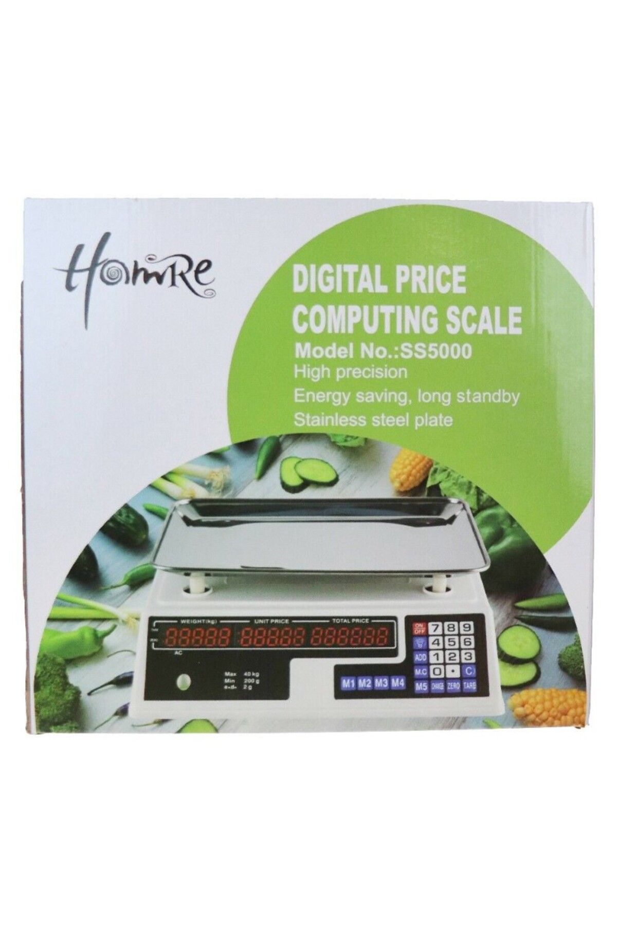 Techfit Homre Ss5000 40kg Terazi Tartı