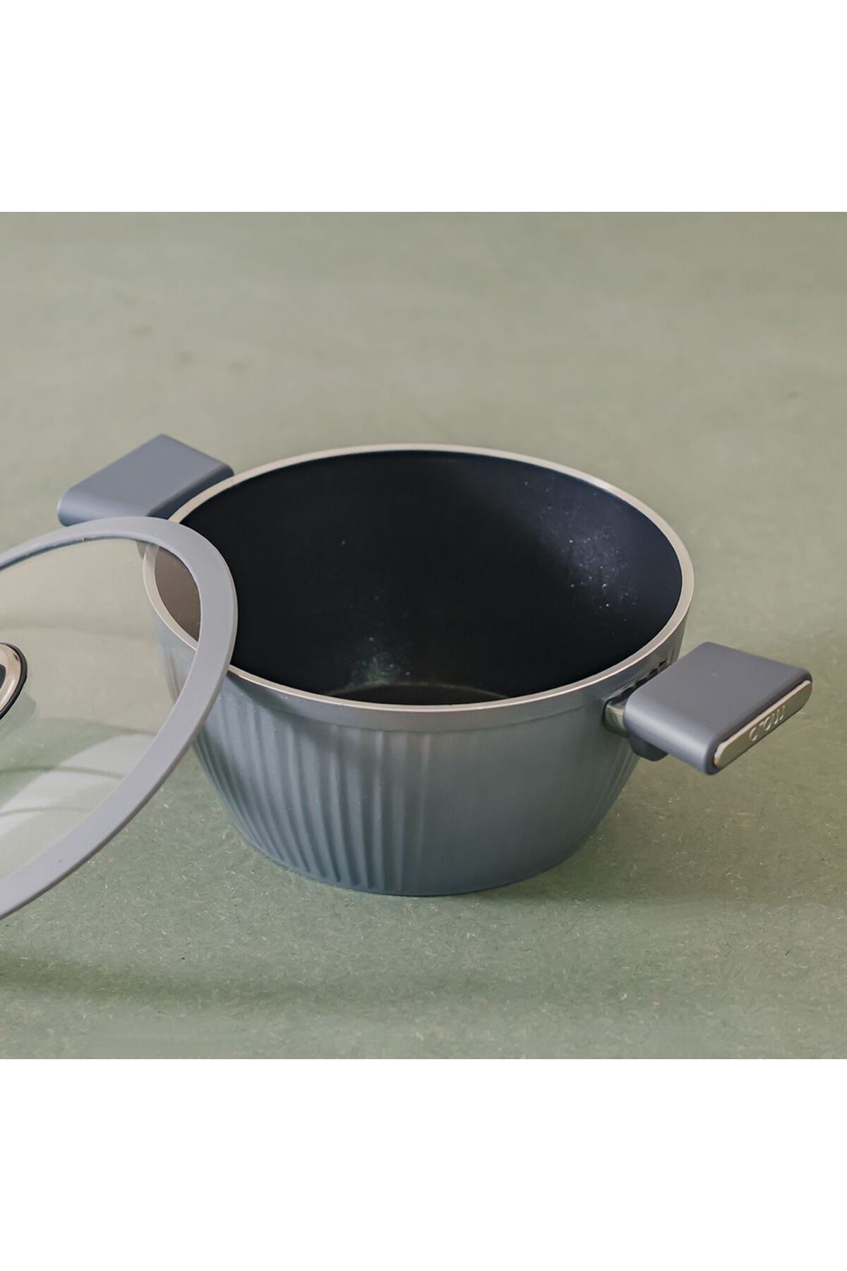 Danube Home-Lines 7-Piece Cristal Cookware Set Titanium Teflon Grey 8