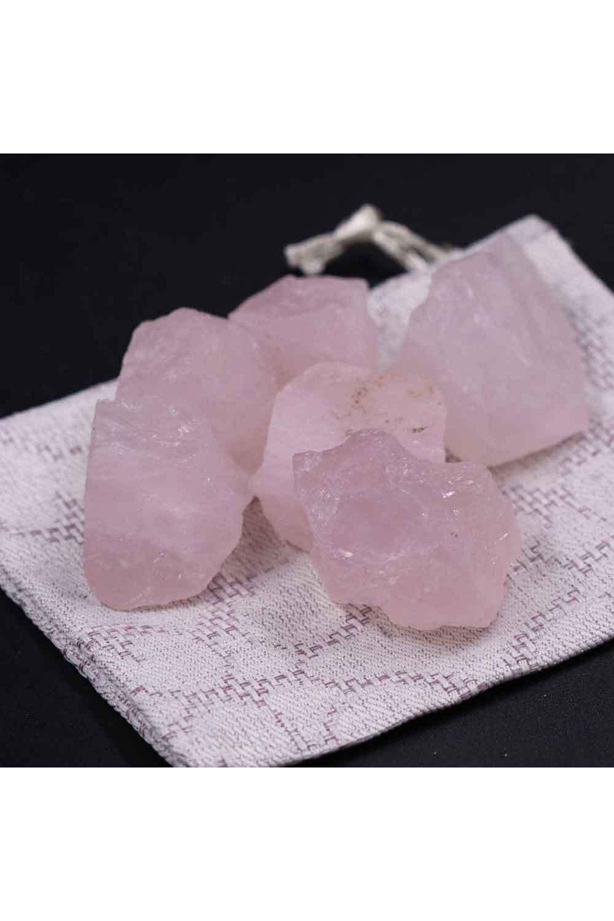 Elioure Doğal Pembe Kuvars Taşı Parça, Ham Kütle, 40-60g, Şifa ve Enerji Kaynağı