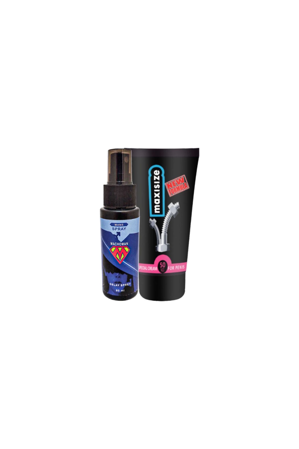 Vemora Bonie Machoman 60 ml Erkek Zaman Spreyi + Maxi Size Erkek Özel Yeri Boyutlandırıcı Krem