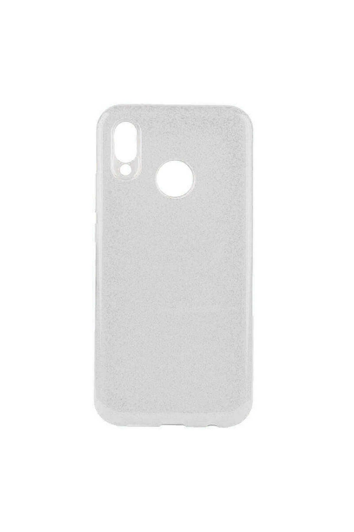 halkhouse Huawei Y9 2019 Kılıf Renkli Simli Parlak Şık Sert Kadın Kapak Shining Silikon