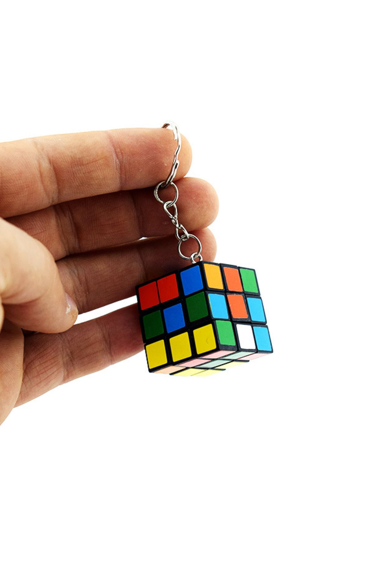 S PAZARIM Nostaljik Zeka Küpü Sihirli Mini Rubik Anahtarlık