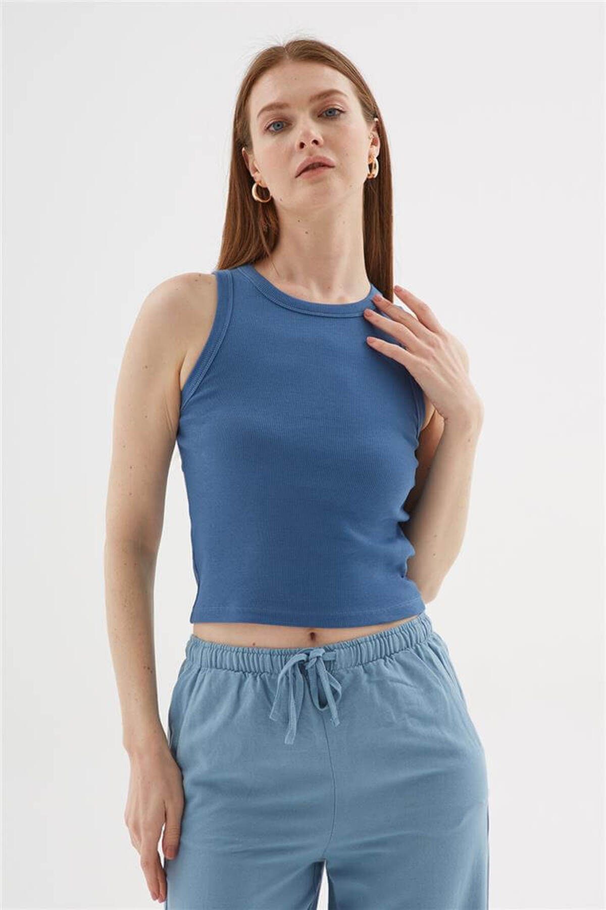 Fashion Friends Halter Yaka Atlet Mavi