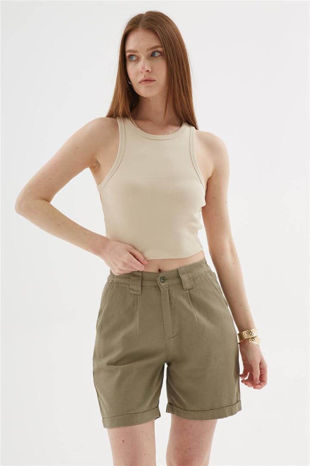 Fashion Friends Crop Atlet Bej