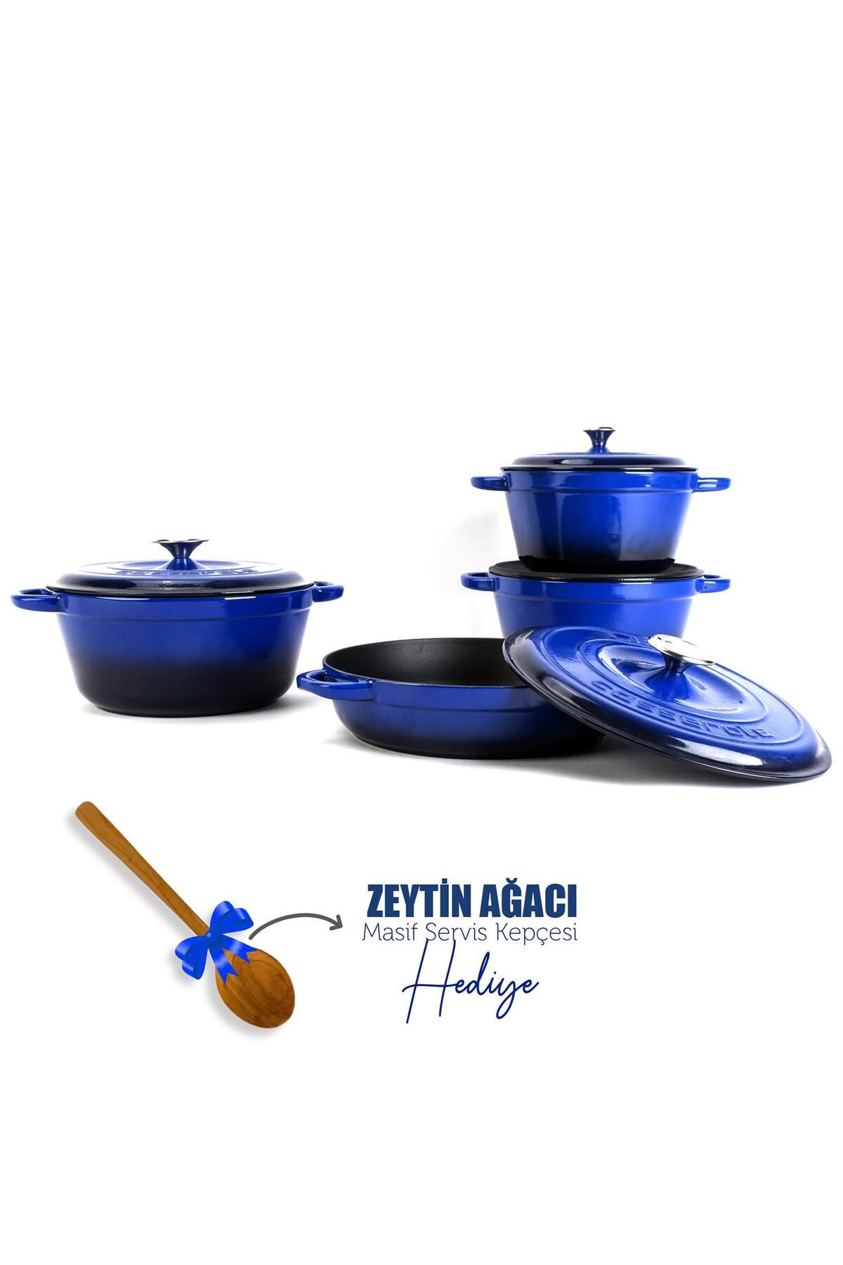 Organik Hayat Dostu Lava Döküm 4X New Heritage Serisi Döküm Demir Tencere Seti