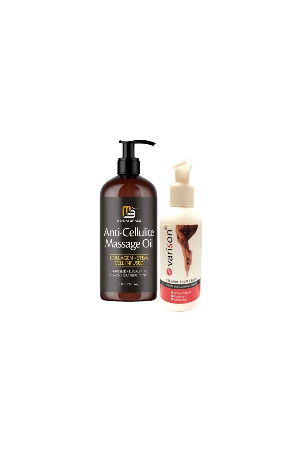 Vemora Anti-Cellulite 240 ml Massage Oil Selülitlere Karşı Masaj Yağı + Varison 120 ml Varislerinize Son