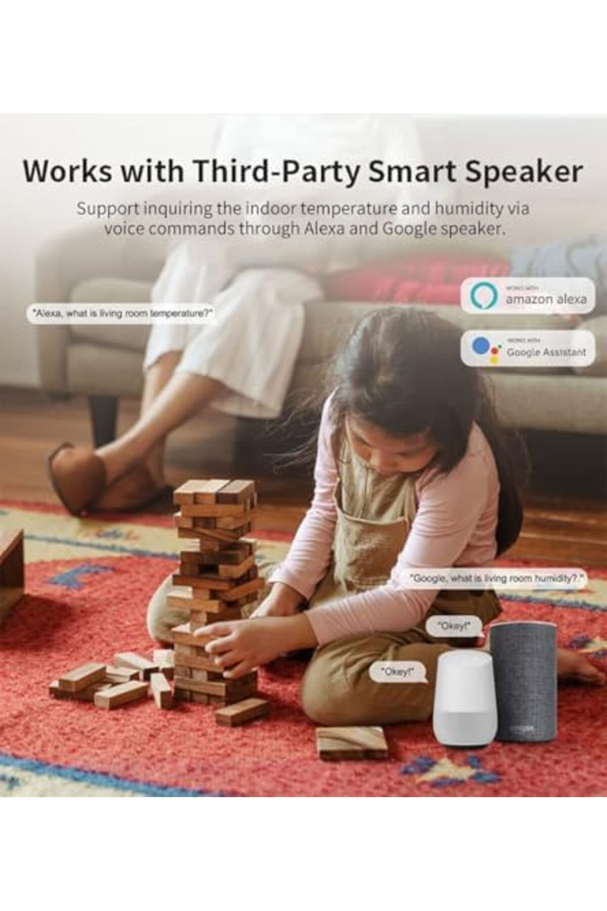 UanTii-Smart Temperature Humidity Sensor Tuya Smart WIFI Indoor Hygrometer 7