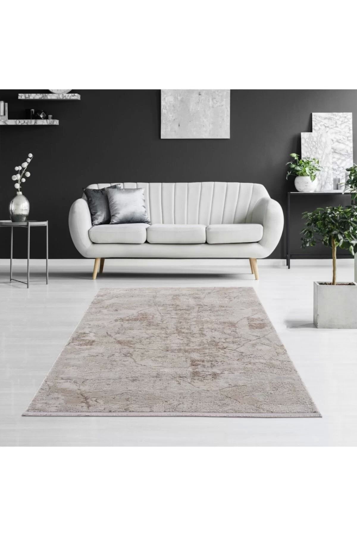 PetraHomeLiving Breda Modern Salon ve Oturma Odası Halısı - Gri