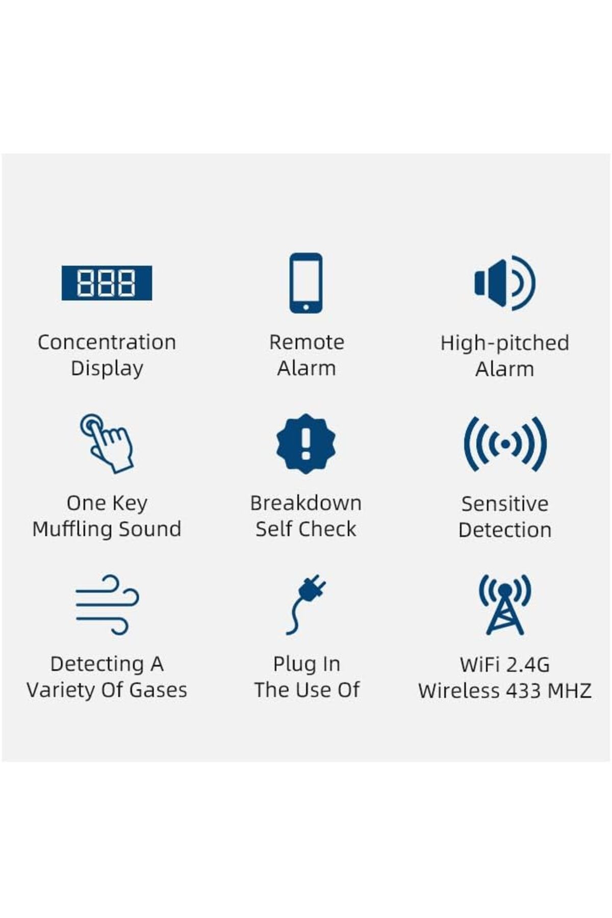 Generic-جهاز كشف تسرب الغاز الطبيعي Tuya WiFi من UanTii مزود بمستشعر تسرب غاز البترول المسال مع إنذار صوتي وجهاز تحكم عن بعد بتردد 433 ميجاهرتز 9