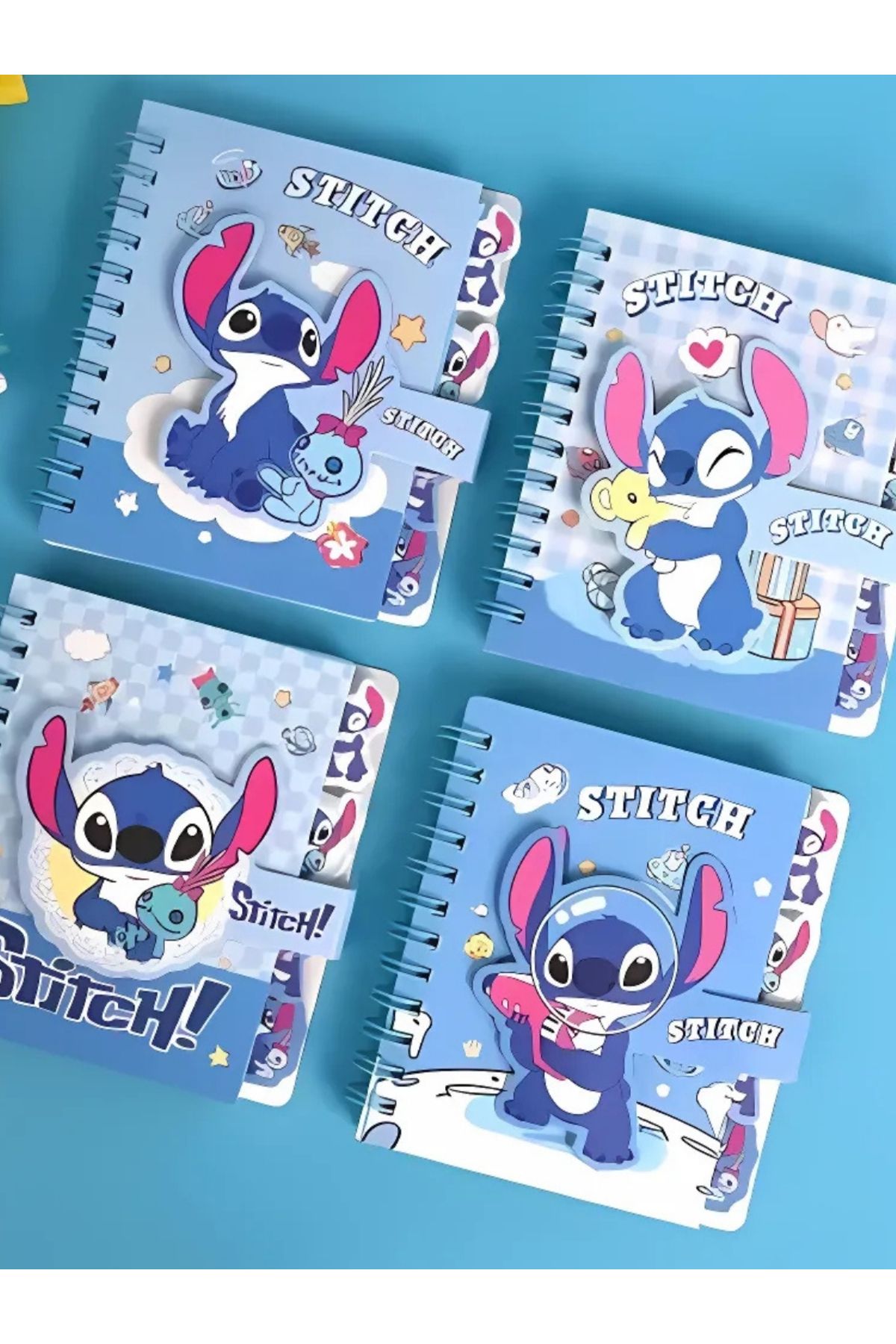 ÖZ OFİS Stitch Spiralli Ayraçlı İçi Baskılı Çırtlı Kapak Defter 1 Adet