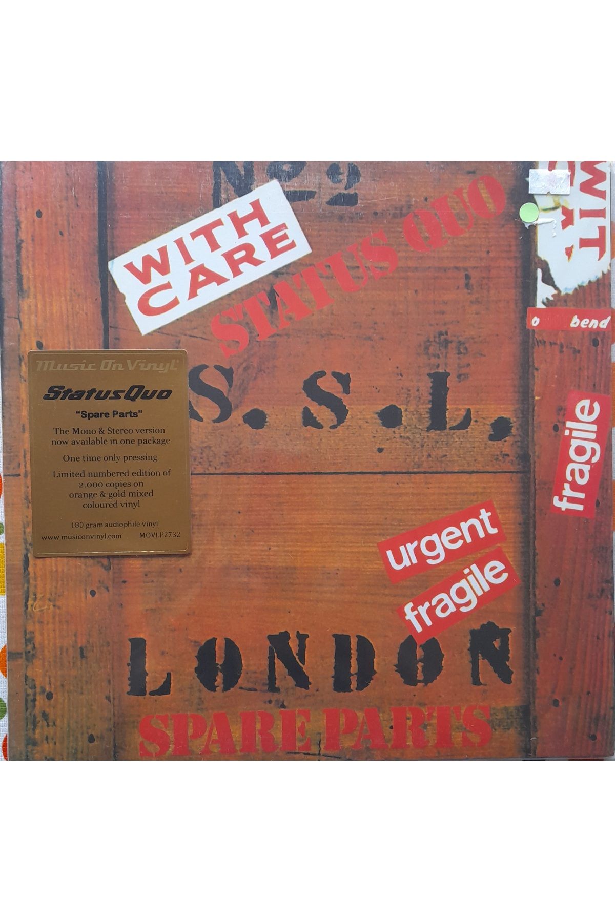 Eskişehir Plak STATUS QUO – Spare Parts (Limited (2000 copies), Numbered (MOV000470), ORANGE & GOLD VINYL) 2LP
