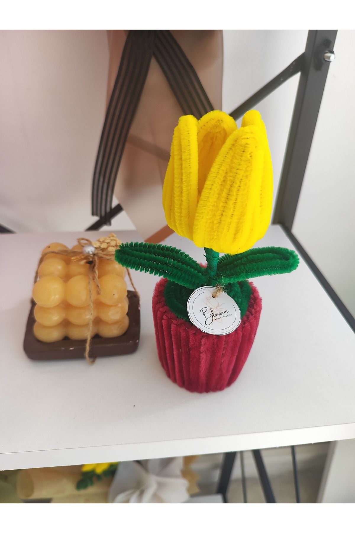 Handmade Saksıda küçük lale