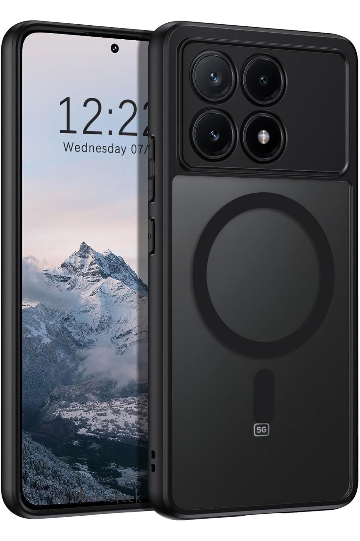 m.tk moveteck Xiaomi Poco X6 Pro Kılıf Mat Magsafe Şarj Özellikli Darbe Önleyici Hassas Butonlu Tam Kamera Lensli