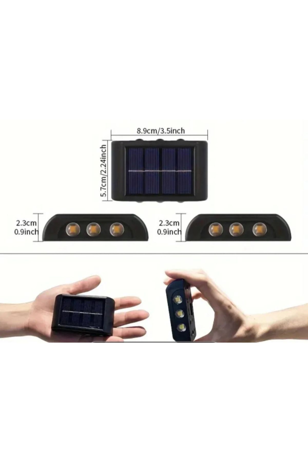 TTT 10 Ledli Solar Bahçe Dış Mekan Duvar Aydınlatması 2'li Set