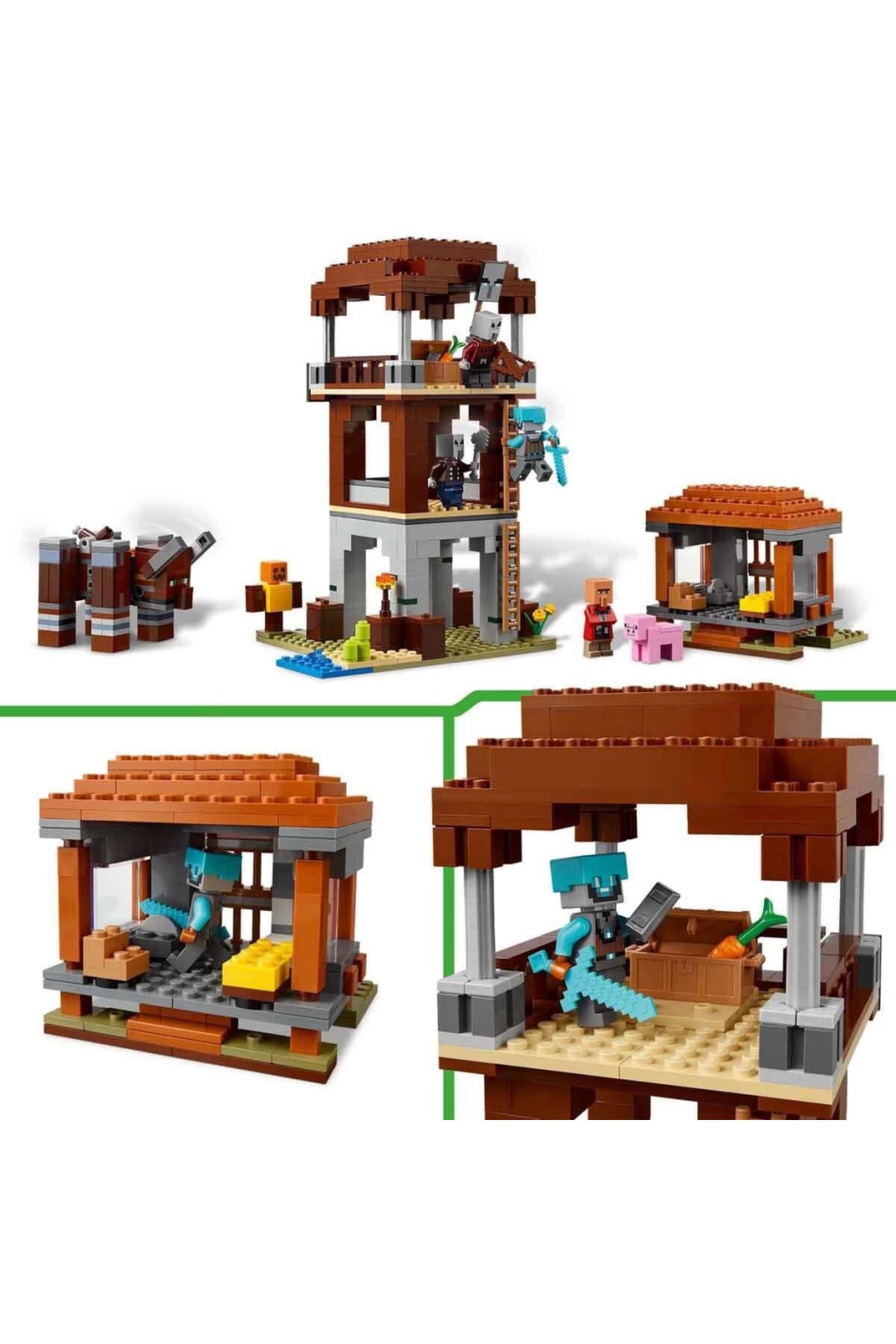 NW NessiWorld Nessiworld LEGO Minecraft Yağmacı Karakolu ve Çapulcu 21278