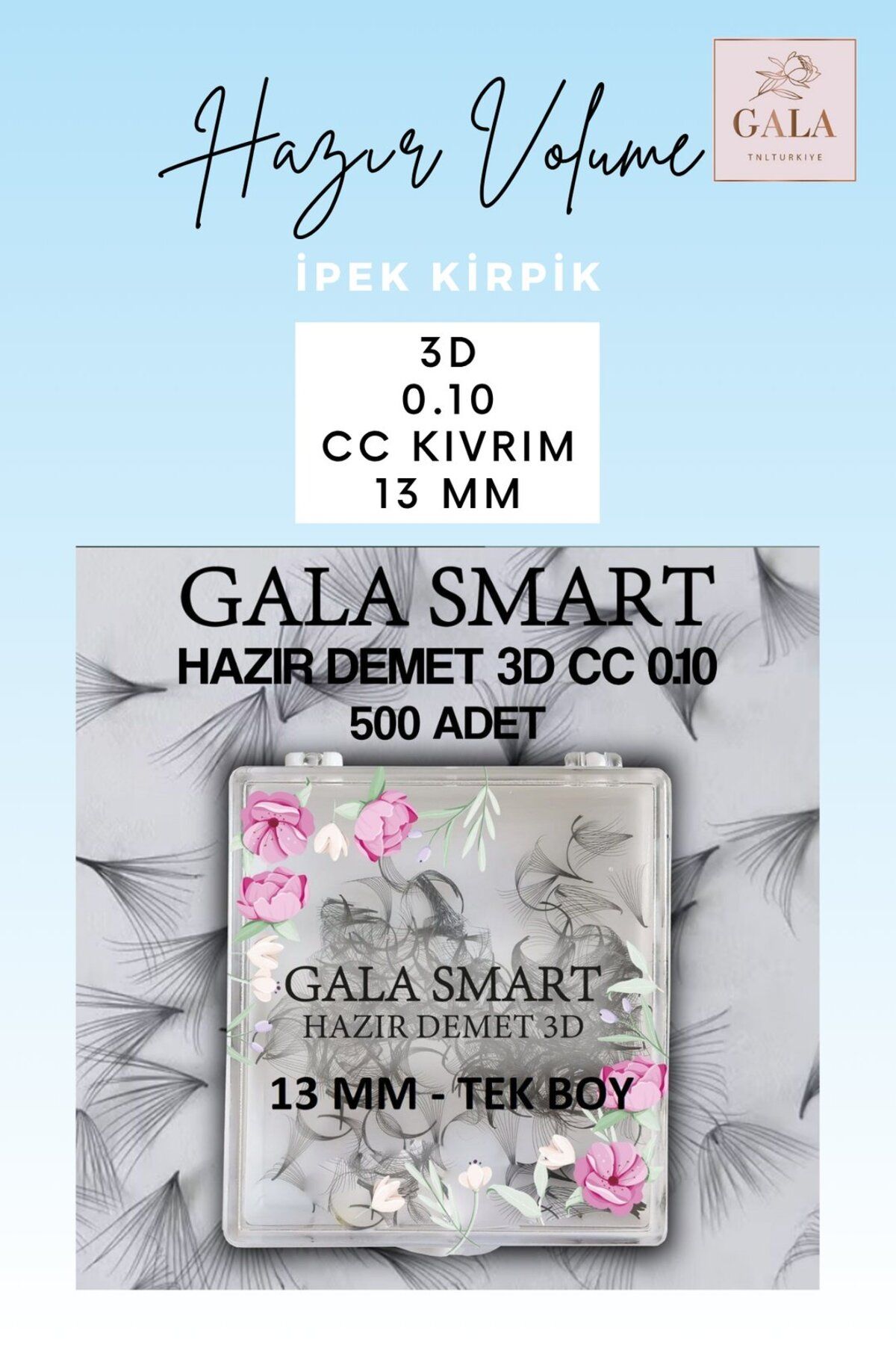 gala smart HAZIR DEMET "3D" MIX KUTU İPEK KİRPİK