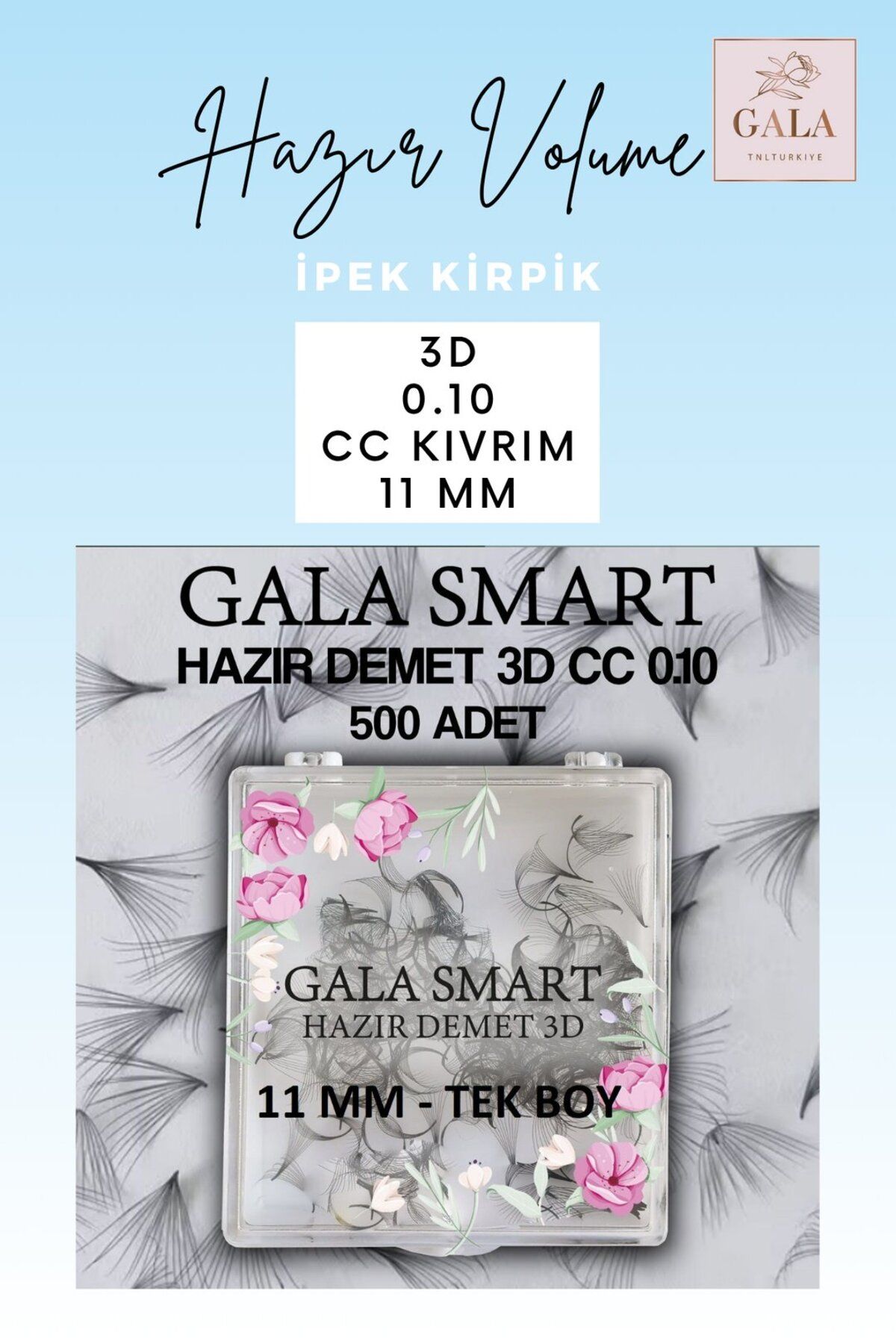 gala smart HAZIR DEMET "3D" MIX KUTU İPEK KİRPİK