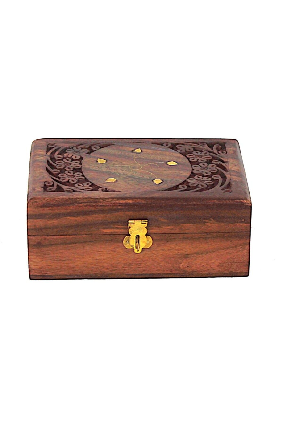 Otantik Çarşı Ahşap Oymalı Kutu 10x15 cm. K645
