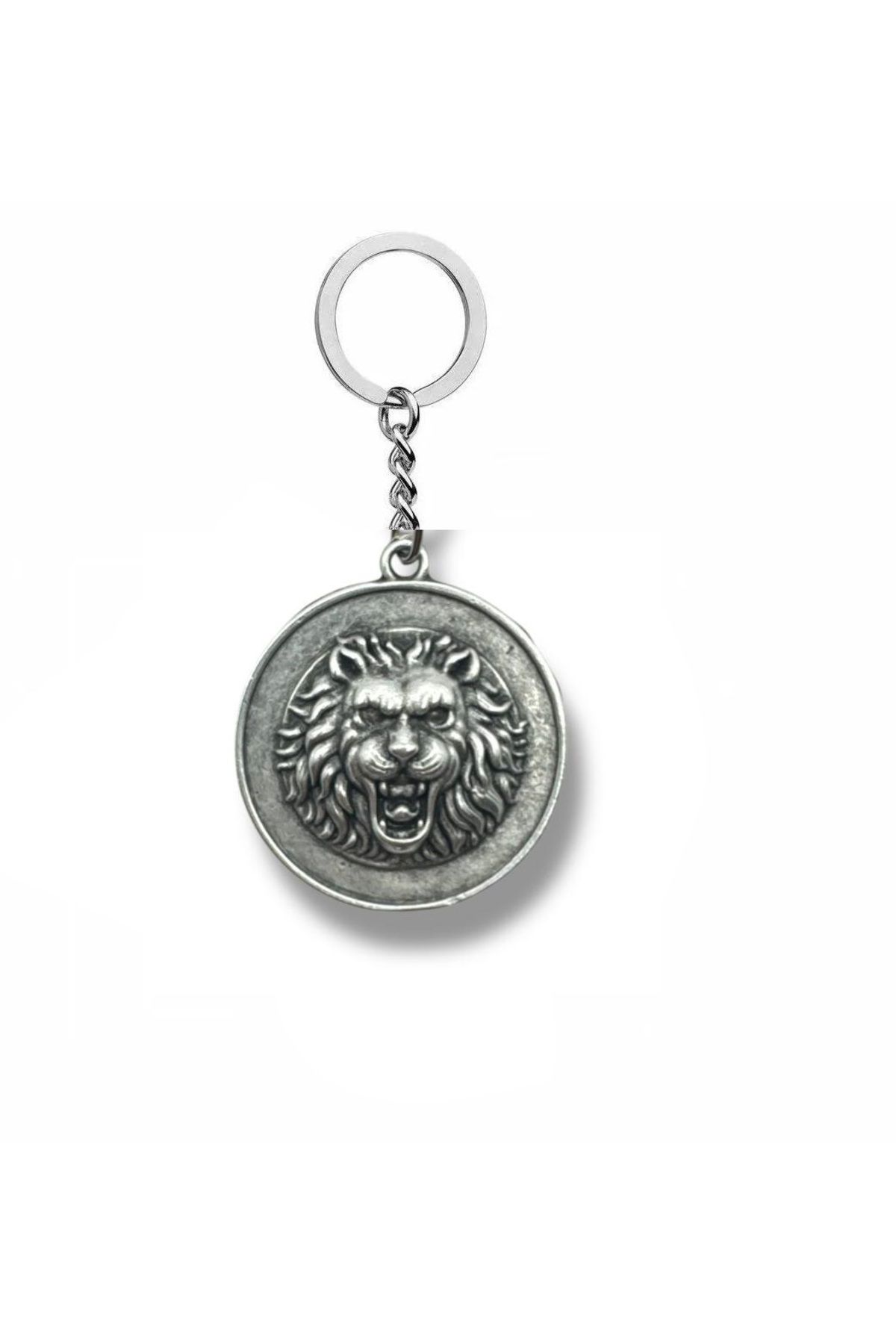 Herşey Nota Lion’s Majesty – Aslan Madalyon Figürlü Unisex Metal Anahtarlık