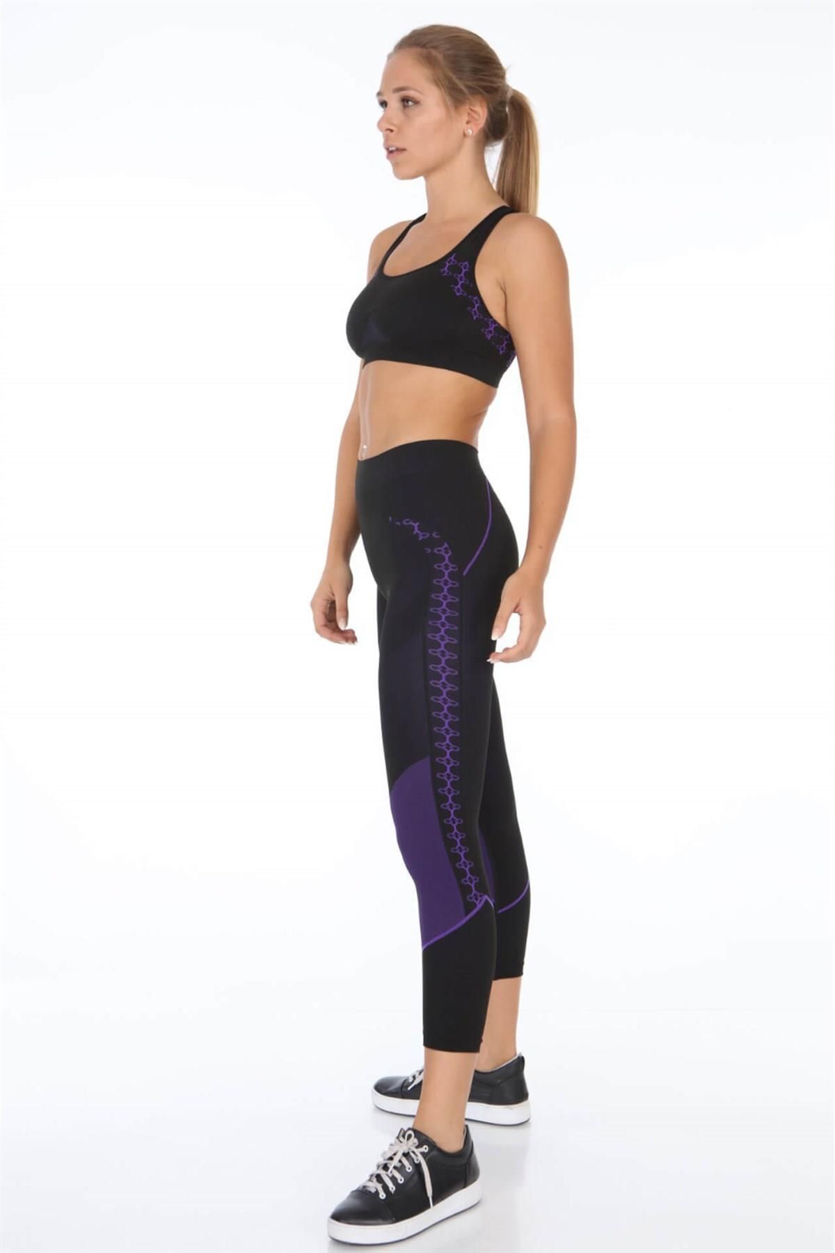 PuShe Moda Çizgi Sporcu Büstiyer Takım 27216