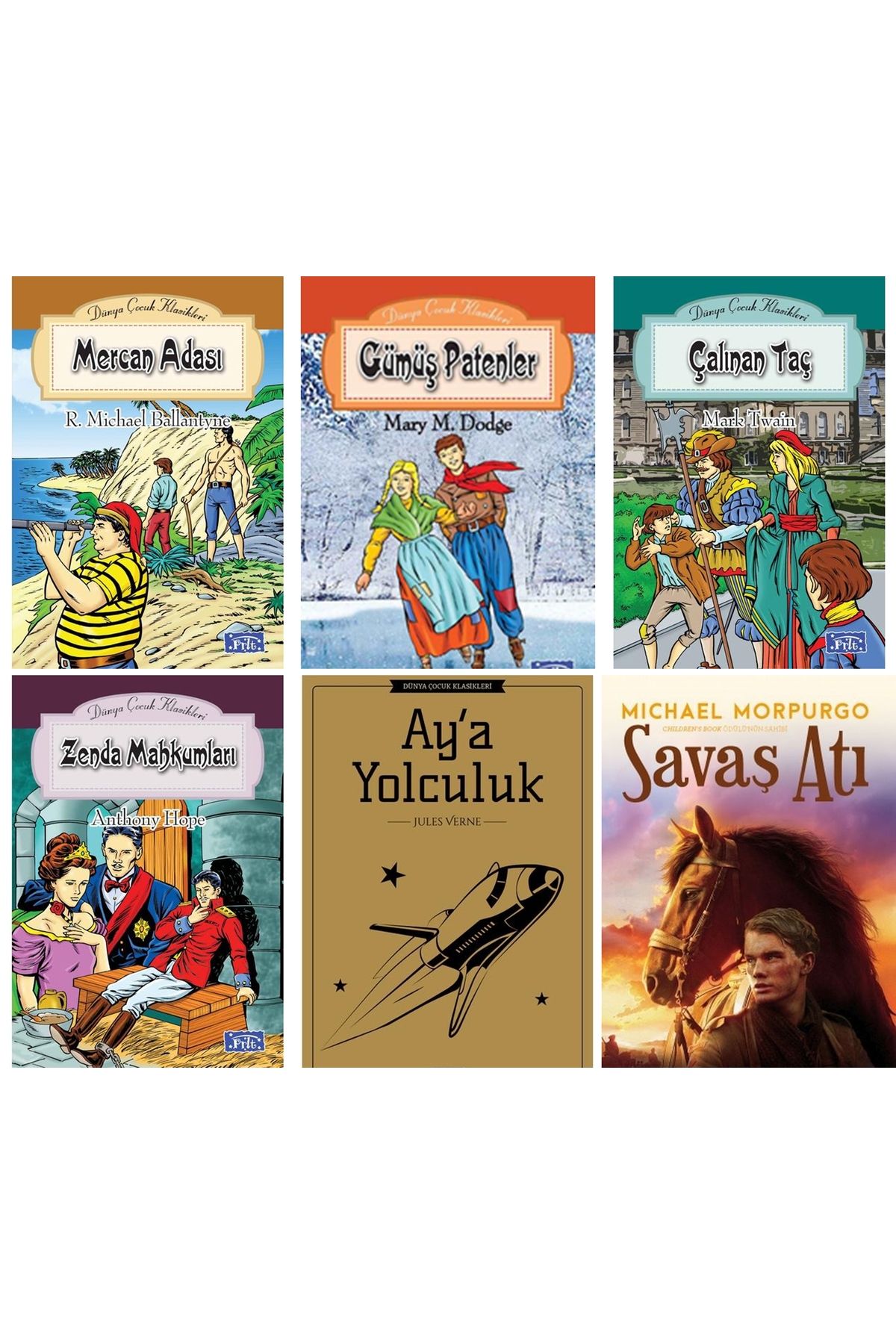Parıltı Yayınları PARILTI YAYINLARI MERCAN ADASI GÜMÜŞ PATENLER ÇALINAN TAÇ VE TUDEM SAVAŞ ATI SETİ