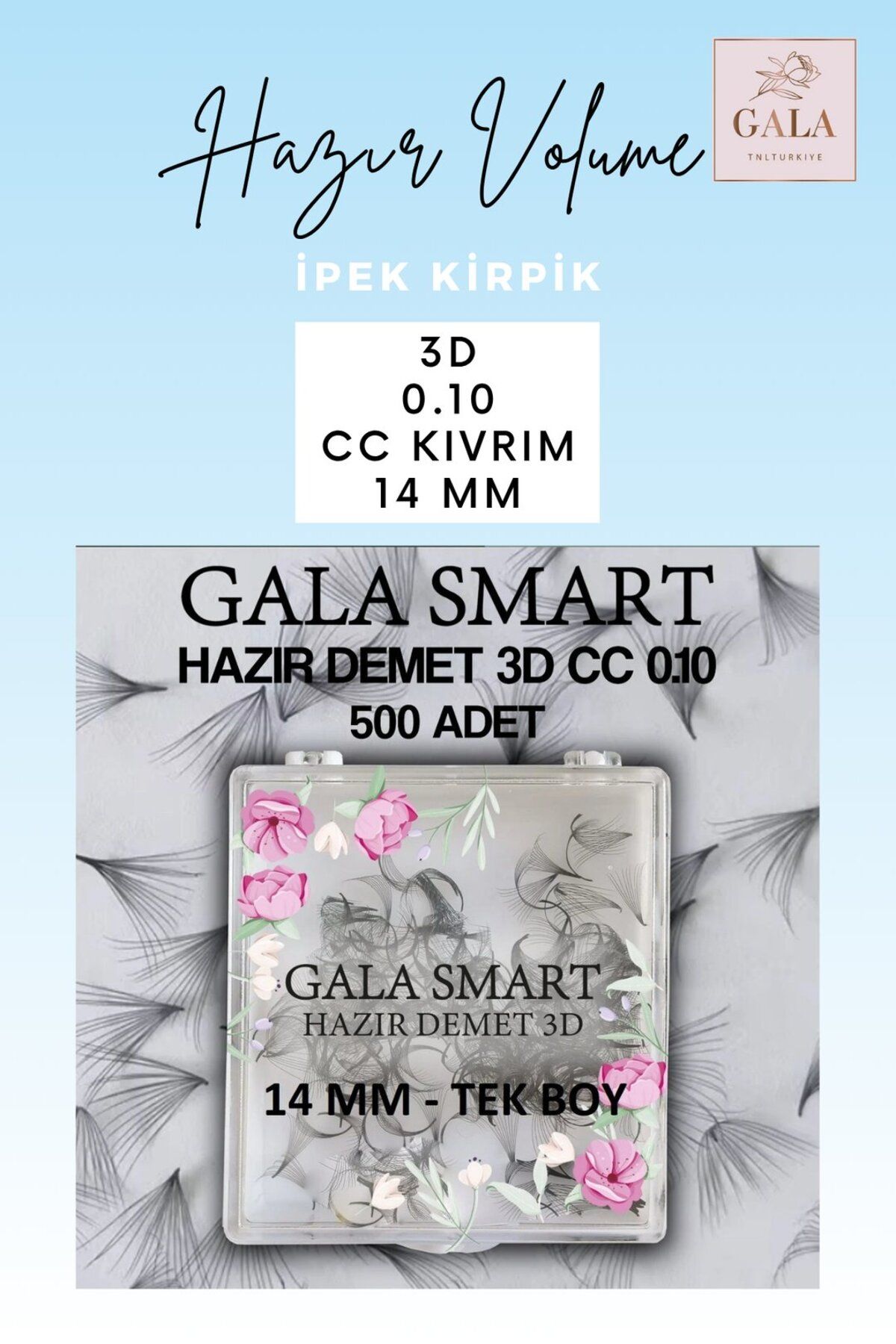 gala smart HAZIR DEMET "3D" MIX KUTU İPEK KİRPİK