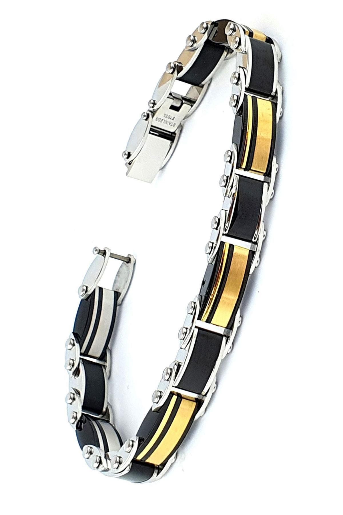 OSESHOP Çift Taraflı Kullanılabilir 316L Çelik Erkek Bileklik
