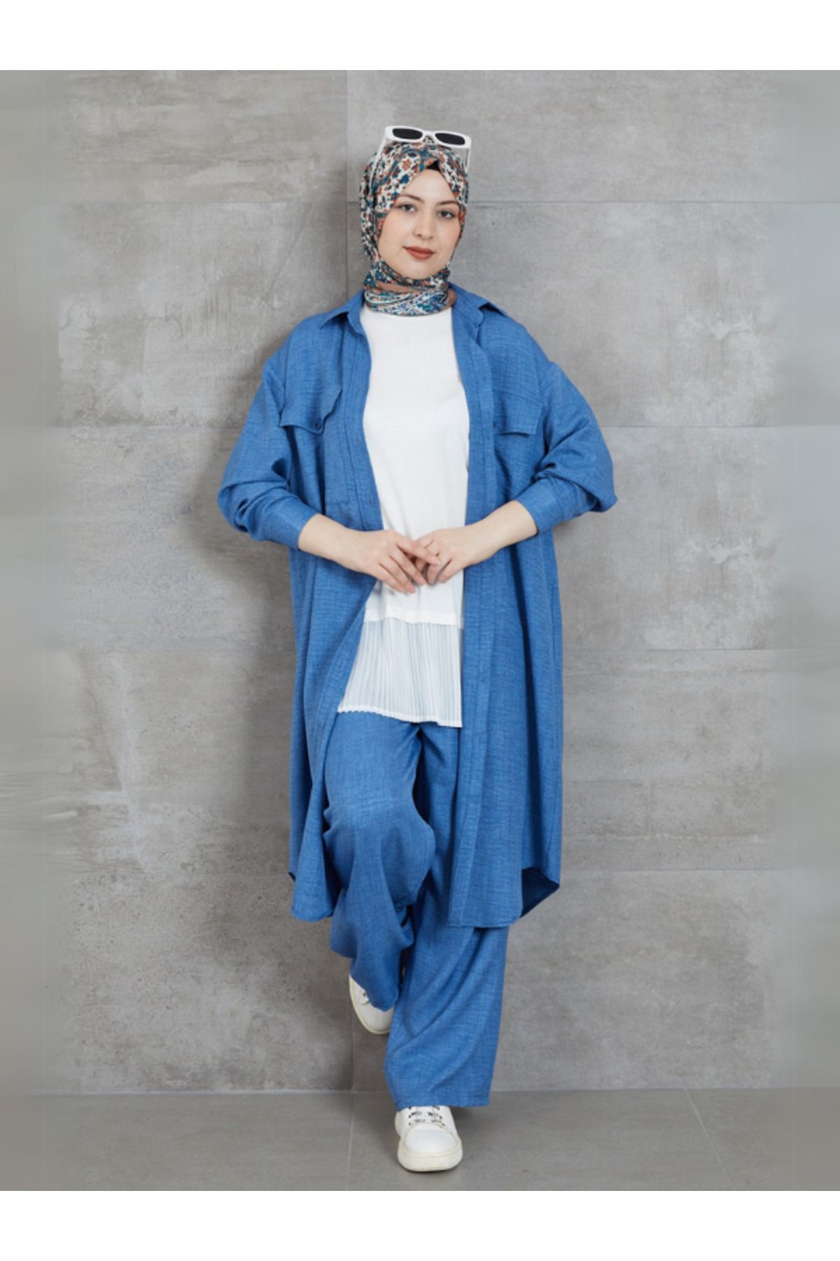 Rhythm Clothing Miss Mera Fashion Tesettüre Uygun, Rahat Kesim, Rahat Kalıp, Cep Detaylı Casual Kadın Alt-Üst Takım