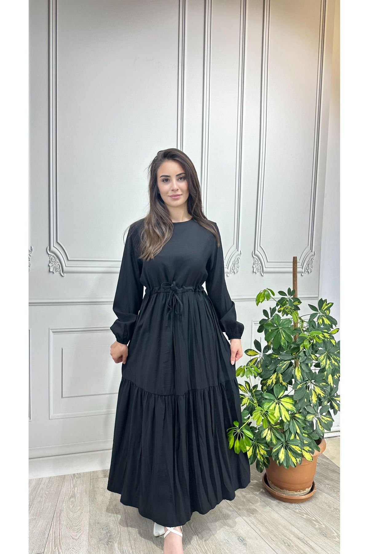 WİSHTEX WİSH - SIFIR YAKA TÜNELLİ ELBİSE