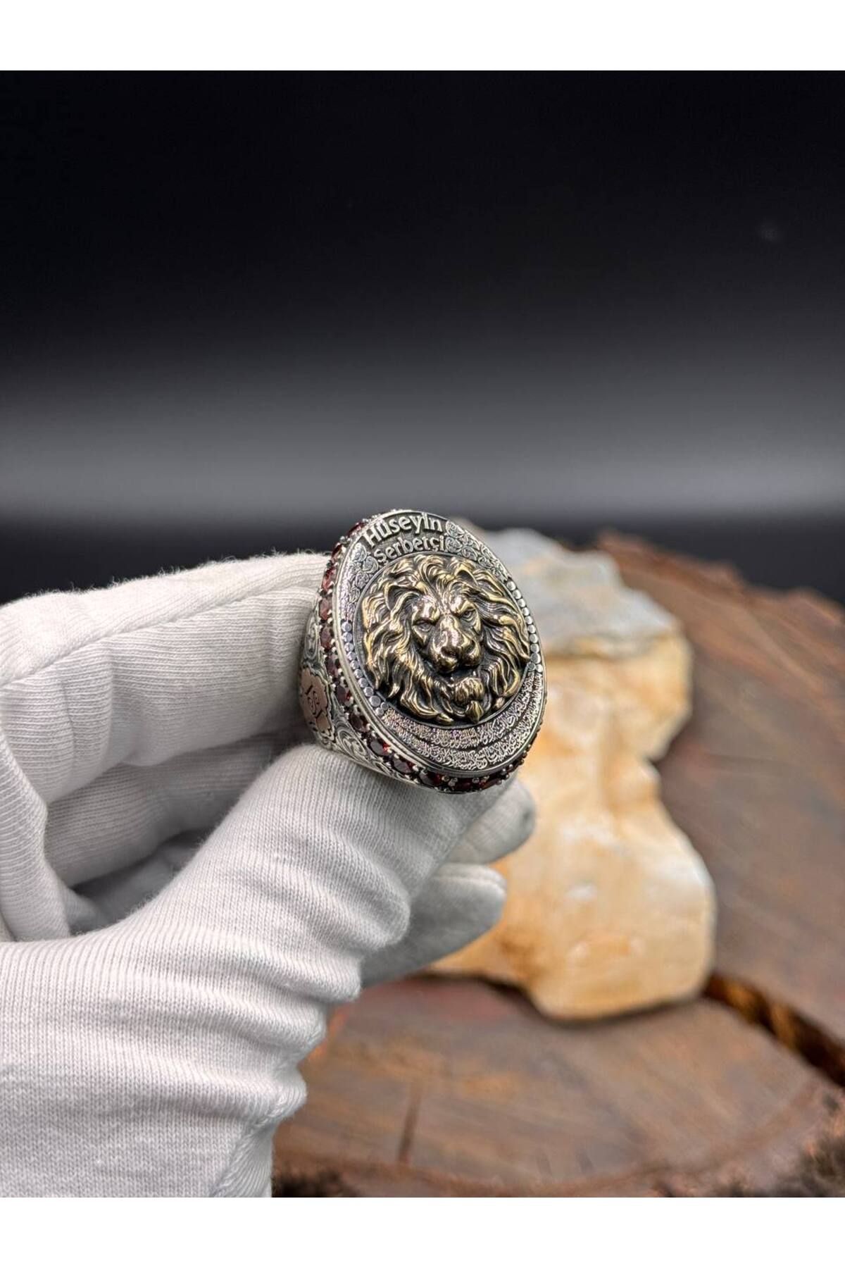 DESİGN OTTOMAN KUYUMCULUK 925 AYAR GÜMÜŞ ASLANLI YÜZÜK ÖZEL TASARIM