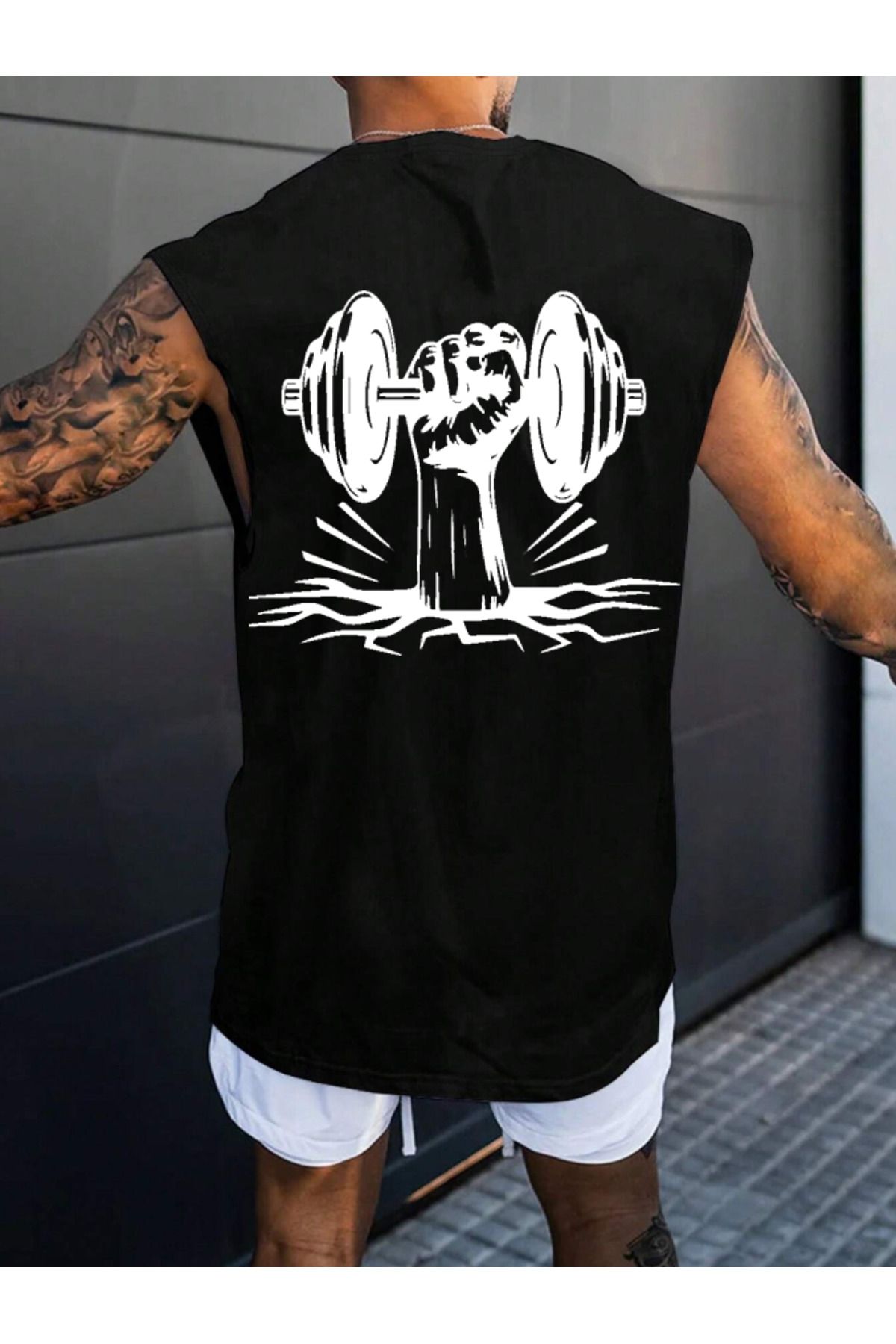 COHERENT Erkek Power Özel Baskılı Oversize Pamuklu 0 Kol T-Shirt Tişört